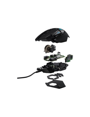 Logitech G502 Hero Wired Gaming Mouse, Black