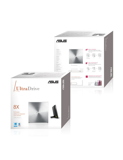 Asus | SDRW-08U5S-U | Interface USB 2.0 | DVD RW | CD read speed 24 x | CD write speed 24 x | Metallic | Notebook