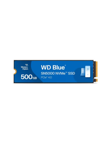 SSD|WESTERN DIGITAL|Blue SN5000|500GB|M.2|PCIe Gen4|NVMe|Write speed 4000 MBytes/sec|Read speed 5000 MBytes/sec|2.38mm|TBW 300 T