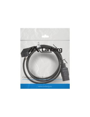 Lanberg CEE 7/7- IEC 320 C19 power cord 1.8m 16A VDE, black | Lanberg