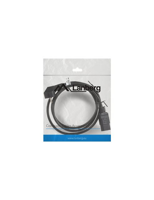 Lanberg CEE 7/7- IEC 320 C19 power cord 1.8m 16A VDE, black | Lanberg
