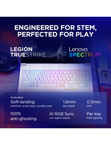 Lenovo Legion 7 16IAX10 | Glacier White | 16 " | OLED | WQXGA | 2560 x 1600 pixels | Intel Core Ultra 9 | 275HX | 32 GB | CSODIM