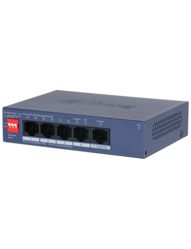 Switch|DAHUA|DH-CS4005-4ET1GT-36|Type L2|PoE ports 4|40 Watts|CS4005-4ET1GT-36