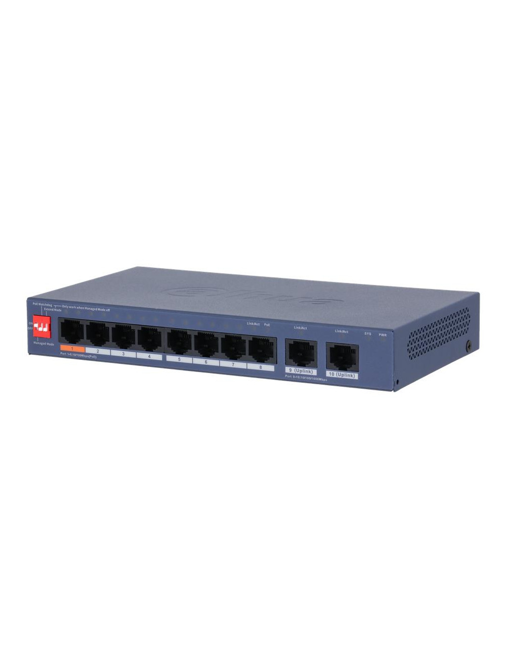 Switch|DAHUA|DH-CS4010-8ET2GT-60|PoE ports 8|60 Watts|CS4010-8ET2GT-60