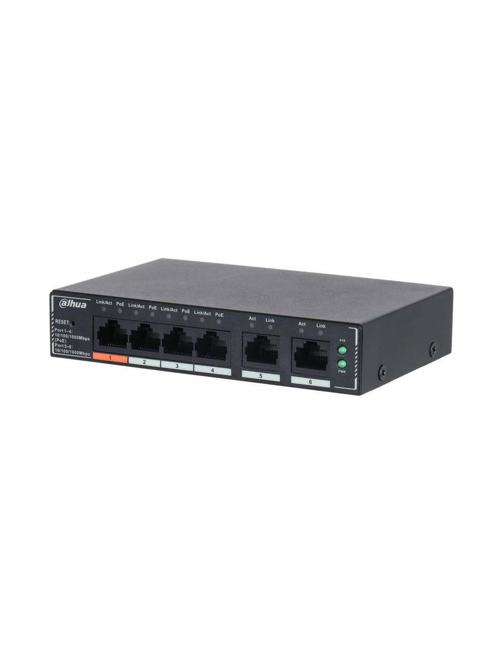 Switch|DAHUA|DH-SG4006P|Type L2|PoE ports 4|60 Watts|SG4006P