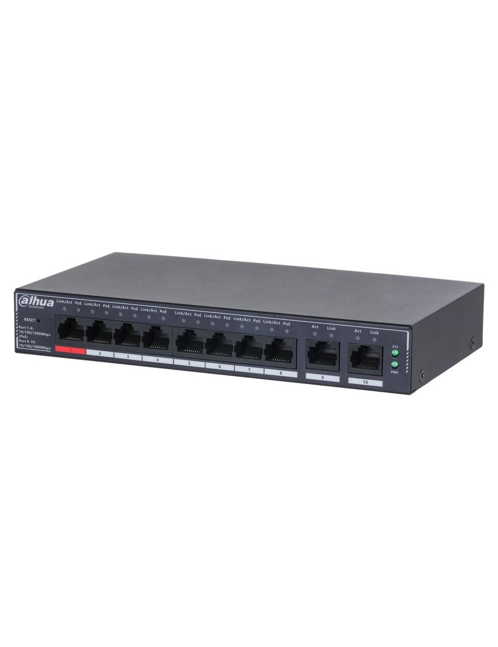 Switch|DAHUA|DH-SG4010P|Type L2|PoE ports 8|110 Watts|SG4010P