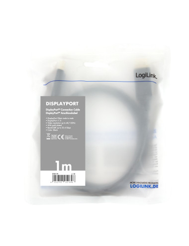 Logilink | DisplayPort Cable | CV0119 | DP Male | DP Male | DP to DP | 1 m
