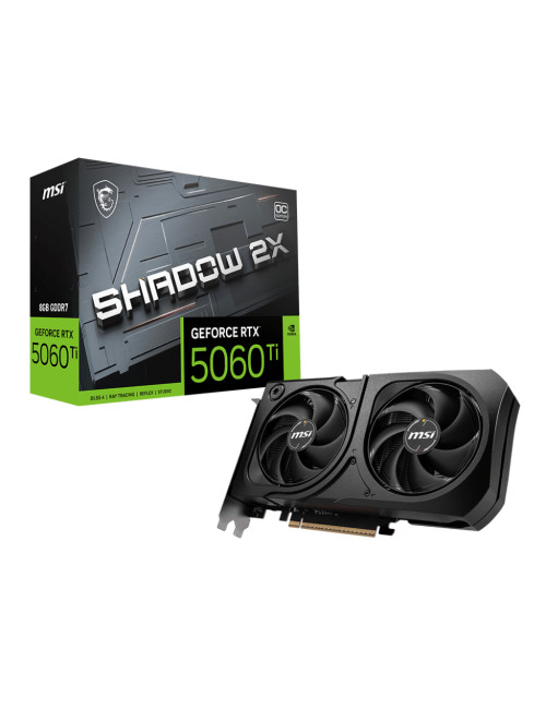 MSI GeForce RTX 5060 Ti 8G SHADOW 2X OC PLUS Bulk Pack | NVIDIA | 8 GB | GeForce RTX 5060 Ti | GDDR7 | HDMI ports quantity 1 | P