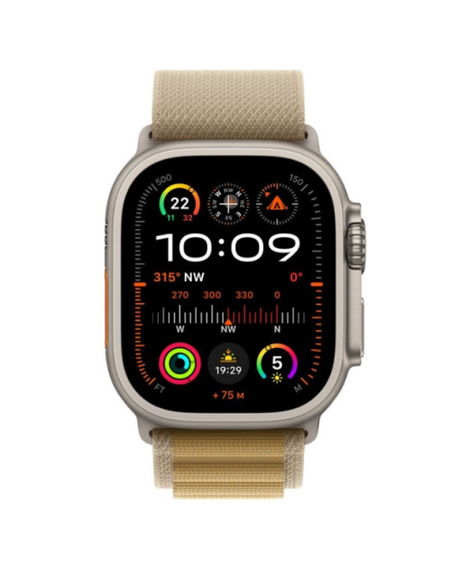 Apple Smart watch | GPS (satellite) | Always-On Retina display | 49mm | Natural Titanium