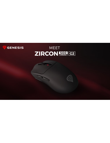 Genesis ZIRCON 500 G2 | Wireless/Wired | Gaming Mouse | 2.4 GHz, Bluetooth, USB | Black
