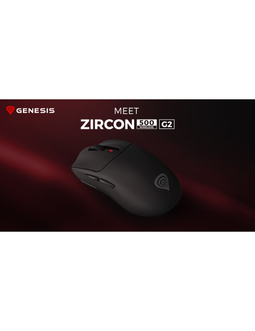 Genesis ZIRCON 500 G2 | Wireless/Wired | Gaming Mouse | 2.4 GHz, Bluetooth, USB | Black