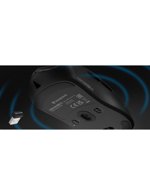 Genesis ZIRCON 500 G2 | Wireless/Wired | Gaming Mouse | 2.4 GHz, Bluetooth, USB | Black