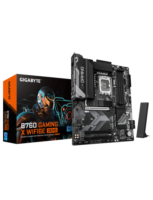Gigabyte B760 G X WF6E GEN5 | Processor family Intel | Processor socket LGA1700 | DDR5 | Supported hard disk drive interfaces M.