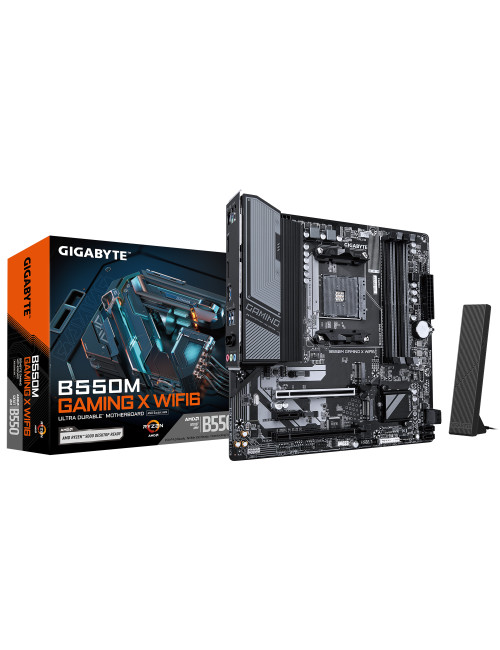 Gigabyte B550M GAMING X WIFI6 | Processor family AMD | Processor socket AM4 | DDR4 DIMM | Supported hard disk drive interfaces S