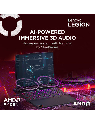 Lenovo Legion Pro 7 16AFR10H | Eclipse Black | 16 " | OLED | WQXGA | 2560 x 1600 pixels | Glossy | AMD Ryzen 9 | 9955HX3D | 32 G