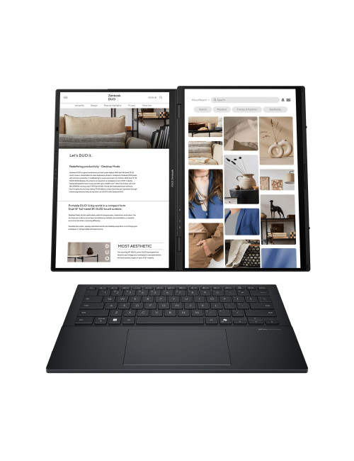 Asus | Zenbook | Duo UX8406CA-PZ009W | Basalt Gray | 14 " | OLED | Touchscreen | 3K | 2880 x 1800 pixels | Glossy | Intel Core U