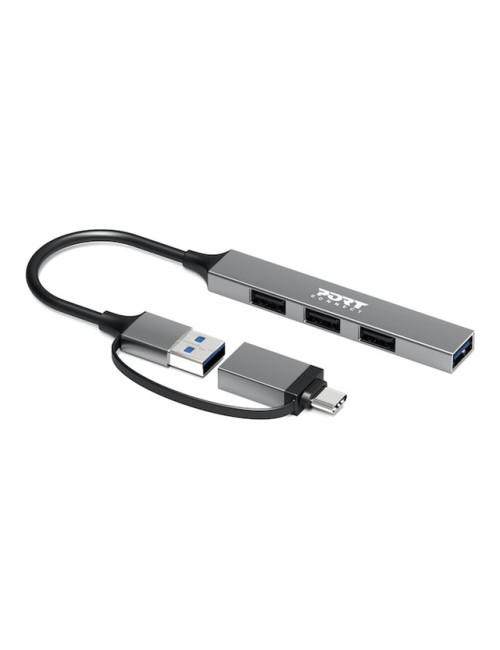 PORT CONNECT Hub USB 4 Ports Slim Combo for BtoC | PORT CONNECT