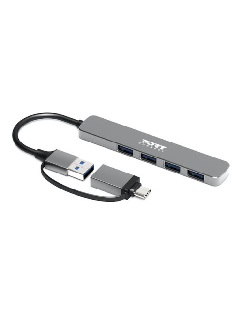 PORT CONNECT Hub USB 4 Ports 3.0 Slim Combo for BtoC | PORT CONNECT