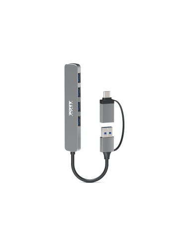 PORT CONNECT Hub USB 4 Ports 3.0 Slim Combo for BtoC | PORT CONNECT