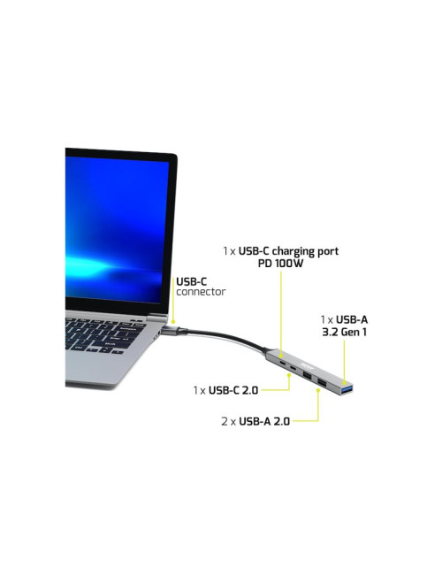 PORT CONNECT Hub USB 5 Ports 3A + 1C + PD 100W - for BtoC | PORT CONNECT