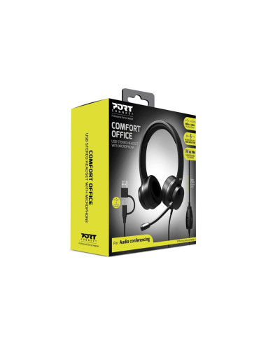 PORT CONNECT Stereo Headset Wired USB Comfort | PORT CONNECT