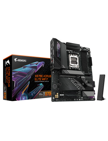 Gigabyte X870E A ELITE WIFI7 | Processor family AMD | Processor socket AM5 | DDR5 | Supported hard disk drive interfaces SATA, M