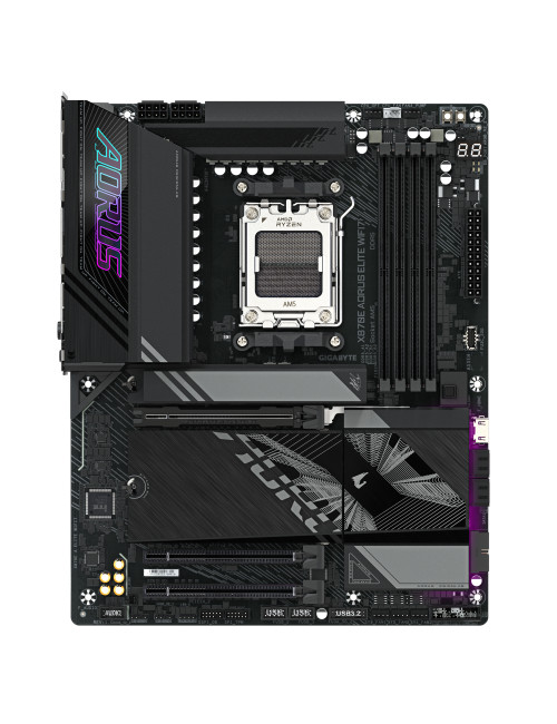 Gigabyte X870E A ELITE WIFI7 | Processor family AMD | Processor socket AM5 | DDR5 | Supported hard disk drive interfaces SATA, M