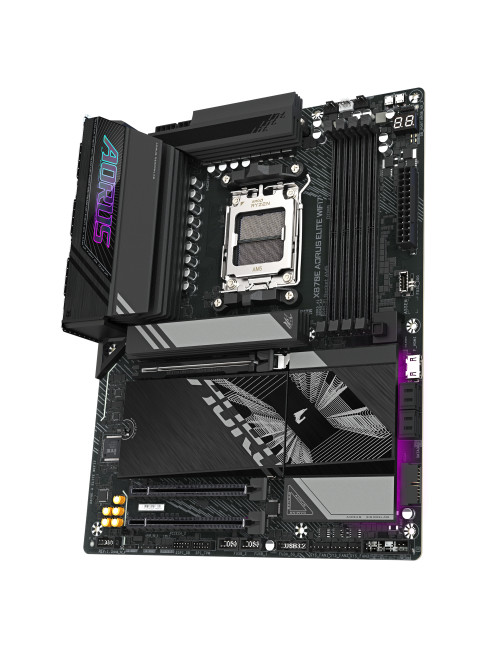 Gigabyte X870E A ELITE WIFI7 | Processor family AMD | Processor socket AM5 | DDR5 | Supported hard disk drive interfaces SATA, M