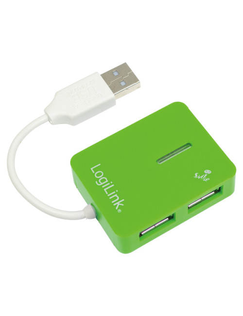 Logilink USB 2.0 Hub 4-Port, Smile, Green