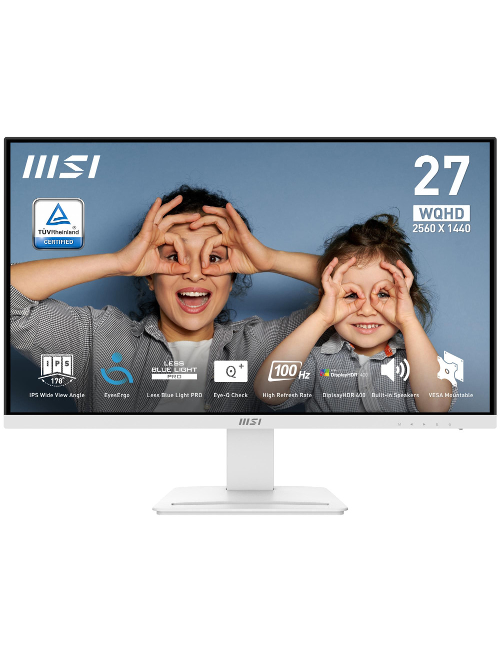 LCD Monitor|MSI|PRO MP273QW E2|27"|Business|Matte|2560x1440|16:9|100Hz|1 ms|Speakers|Colour White|PROMP273QWE2