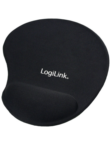Mousepad with Gel Wrist Rest Support, Logilink ID0027 Black
