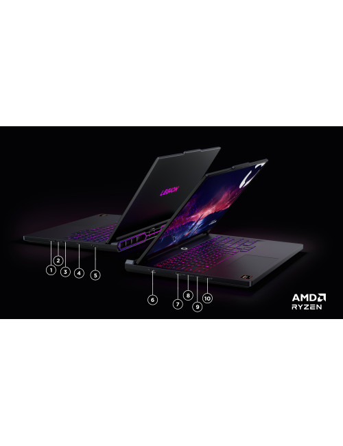 Lenovo Legion Pro 7 16AFR10H | Eclipse Black | 16 " | OLED | WQXGA | 2560 x 1600 pixels | Glossy | AMD Ryzen 9 | 9955HX3D | 32 G