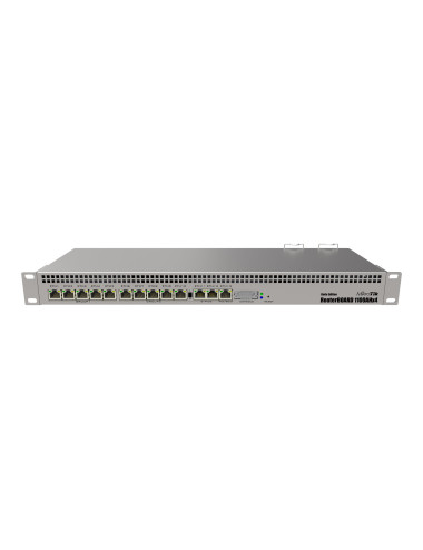 Mikrotik Wired Ethernet Router RB1100x4, 1U Rackmount, Quad core 1.4GHz CPU, 1 GB RAM, 128 MB, 13xGigabit LAN, 1xSerial console 