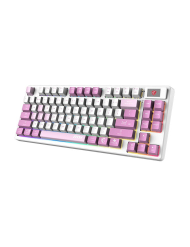 MSI FORGE GK600 TKL WIRELESS VIOLET | Gaming keyboard | Wireless | US | 2.4 GHz Wireless, Bluetooth, USB 2.0 | Mechanical Linear