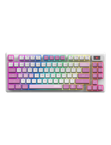 MSI FORGE GK600 TKL WIRELESS VIOLET | Gaming keyboard | Wireless | US | 2.4 GHz Wireless, Bluetooth, USB 2.0 | Mechanical Linear