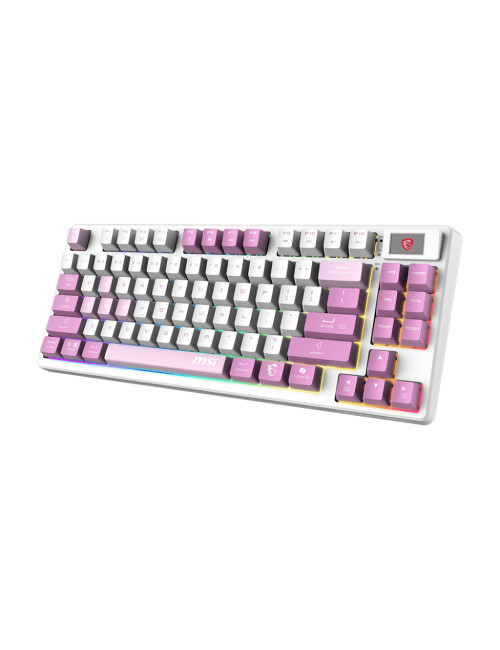 MSI FORGE GK600 TKL WIRELESS VIOLET | Gaming keyboard | Wireless | US | 2.4 GHz Wireless, Bluetooth, USB 2.0 | Mechanical Linear