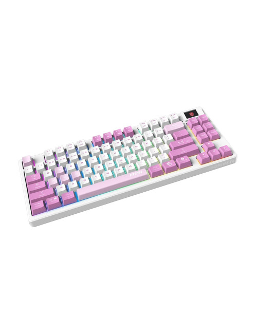 MSI FORGE GK600 TKL WIRELESS VIOLET | Gaming keyboard | Wireless | US | 2.4 GHz Wireless, Bluetooth, USB 2.0 | Mechanical Linear