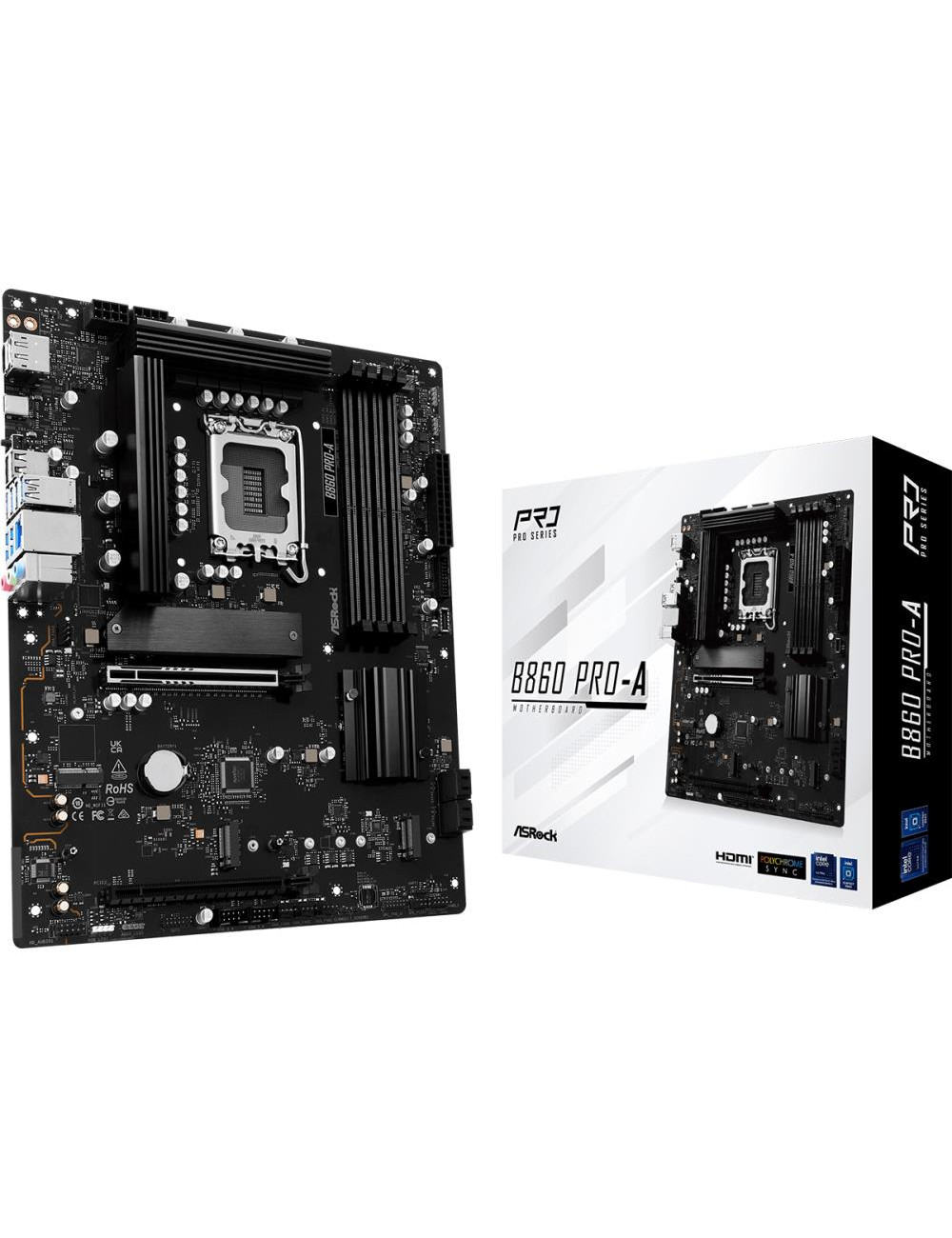 Mainboard|ASROCK|Intel B860 Express|LGA1851|ATX|Memory DDR5|Memory slots 4|1xHDMI|1xDisplayPort|1xAudio-In|1xAudio-Out|1xMicroph