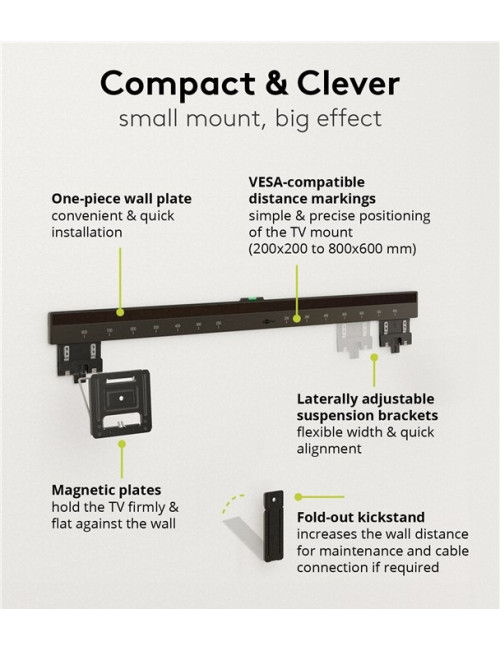 Goobay Wall mount | Ultraslim TV Wall Mount Basic FIXED (XL) | 43-100 " | Black