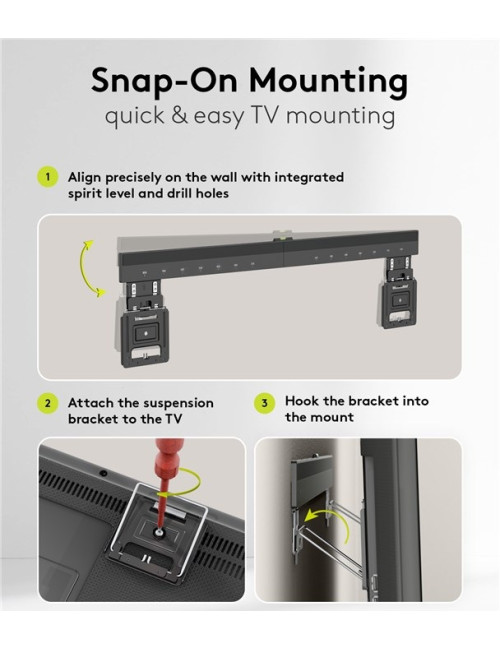 Goobay Wall mount | Ultraslim TV Wall Mount Basic FIXED (XL) | 43-100 " | Black