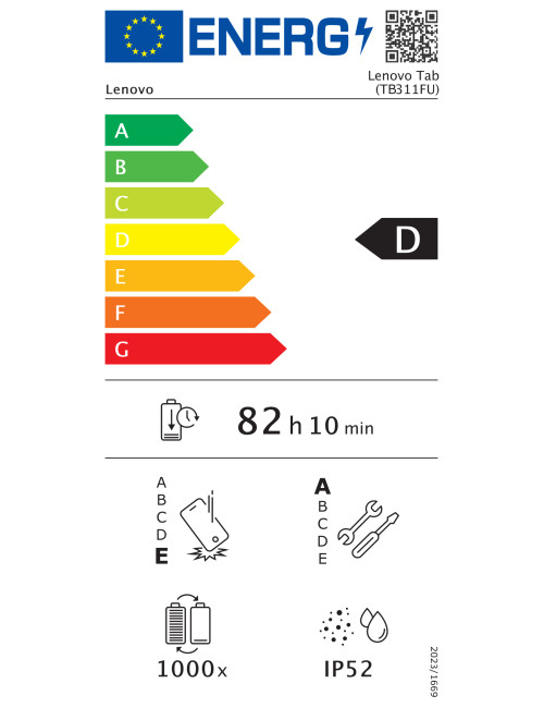 Lenovo Tab (without power adapter) | TB311FU | 10.1 " | Polar Blue | IPS | 1920 x 1200 pixels | MediaTek | Helio G85 | 4 GB | LP