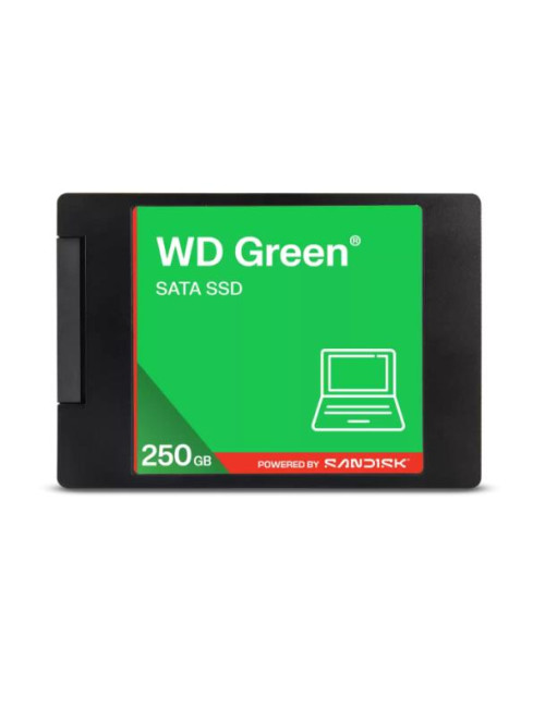 SSD|WESTERN DIGITAL|Green|250GB|3D NAND|Read speed 545 MBytes/sec|2,5"|MTBF 2000000 hours|WDS250G5G0A