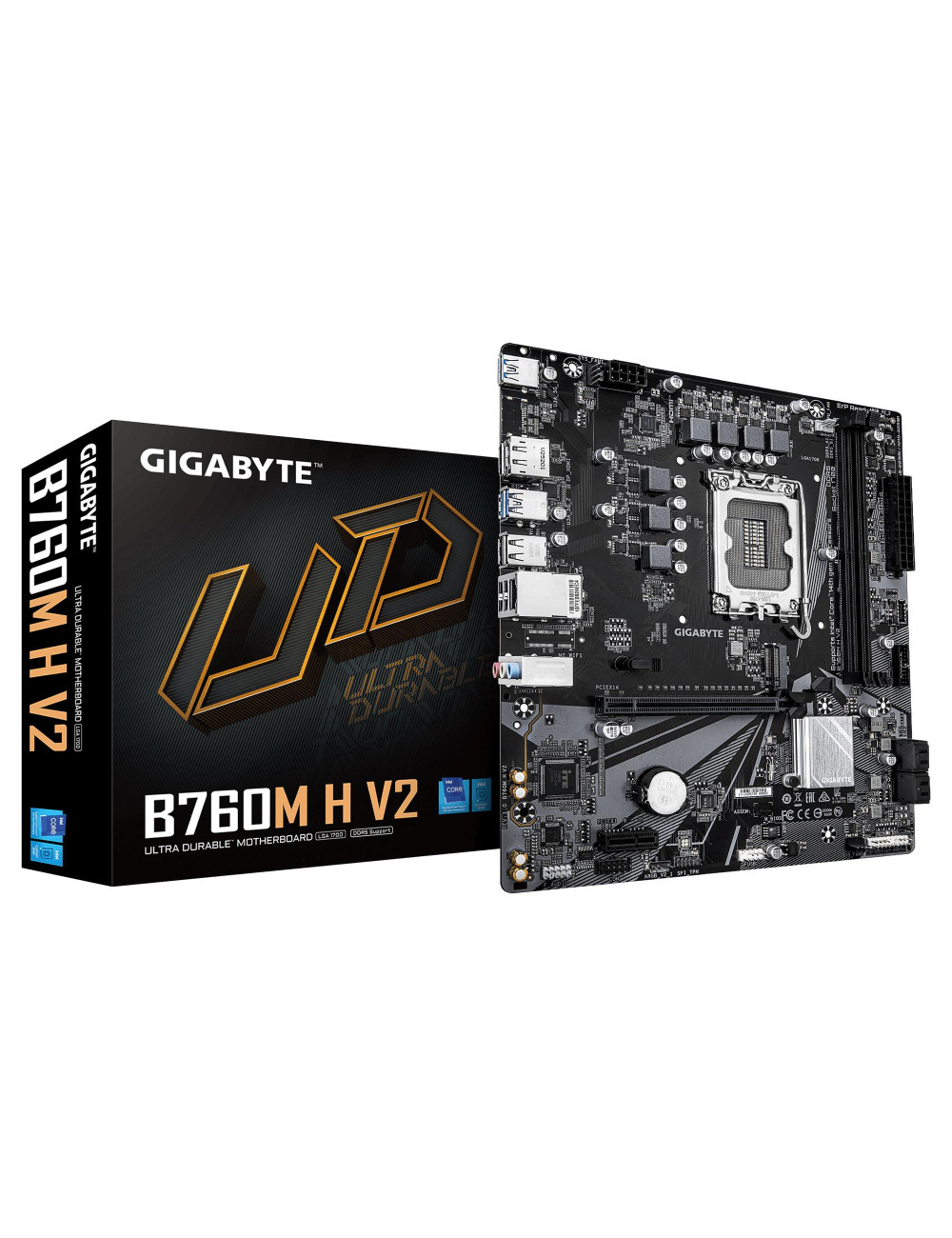 Mainboard|GIGABYTE|Intel B760 Express|LGA1700|Micro-ATX|Memory DDR5|Memory slots 2|B760MHV21.0