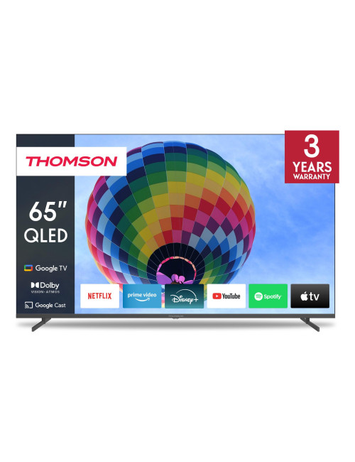 TV Set|THOMSON|65"|4K/Smart|QLED|3840x2160|Wireless LAN|Bluetooth|Google TV|Dark Grey|65QG4S14