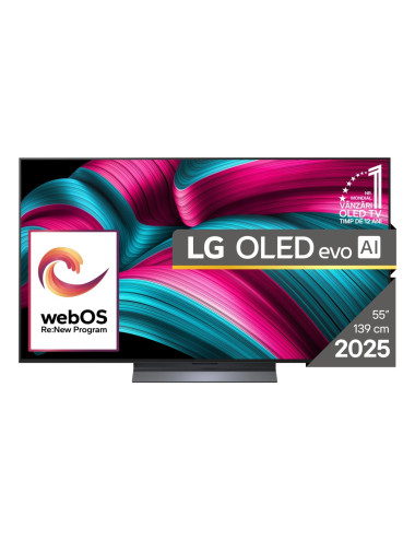 TV Set|LG|55"|OLED/4K/Smart|3840x2160|Wireless LAN|Bluetooth|webOS|Black|OLED55C51LA