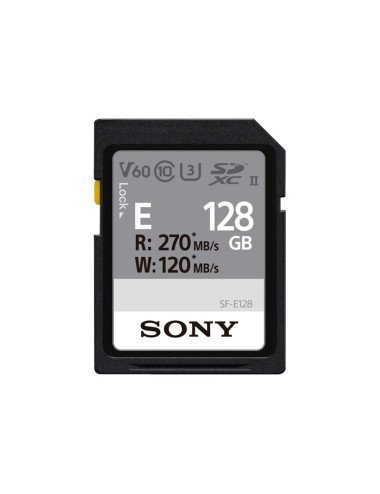 Sony | UHS-II SDXC Memory Card | SF-E | 128 GB | SDXC | Flash memory class 10, U3, V60
