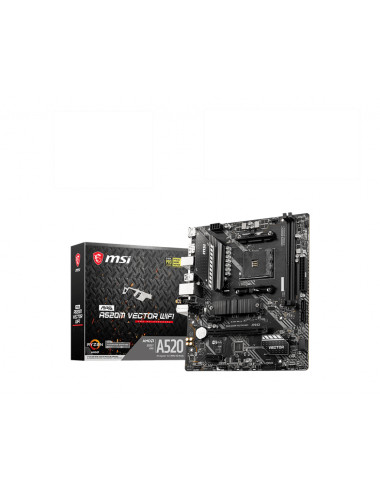 MSI MAG A520M VECTOR WIFI Processor family AMD Processor socket AM4 DDR4 Memory slots 2 Chipset AMD A Micro ATX