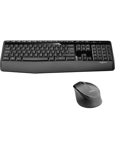 Logitech | MK345 | Keyboard and Mouse Set | Wireless | Mouse included | Batteries included | US | Black | USB | Wireless connect
