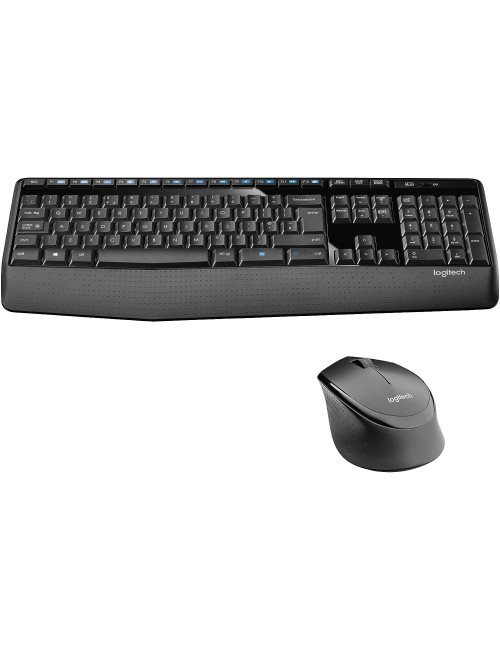 Logitech | MK345 | Keyboard and Mouse Set | Wireless | Mouse included | Batteries included | US | Black | USB | Wireless connect