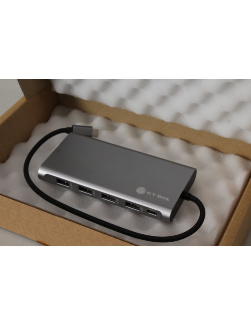 SALE OUT. ICY BOX IB-DK4050-CPD 12-in-1 USB Type-C dock with PD 100W | Raidsonic Warranty 3 month(s) | REFURBISHED, WITHOUT ORIG